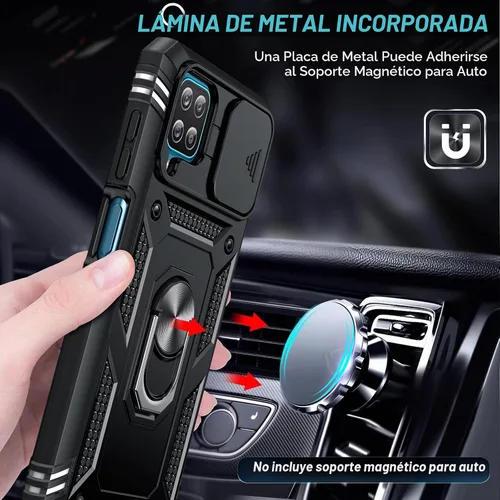 Vista 4 de LeYi Funda compatible con Samsung Galaxy A12: 2 protectores de pantalla para Galaxy A12 con cubierta de cámara deslizante, cubierta de grado militar