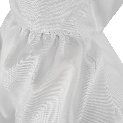 Vista 6 de Disfraz de princesa Leia para niñas vestido blanco con capucha para niños traje de lujo con cinturón para disfraz de Halloween