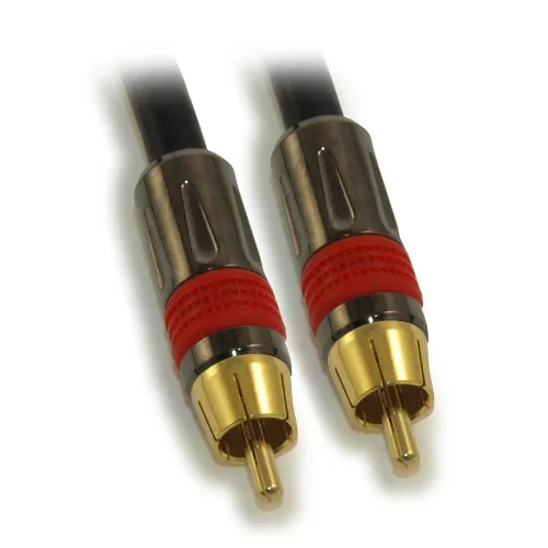 Vista 2 de MyCableMart - Cable de audio digital de alta calidad RCA de 50 pies (1 cable) en pared