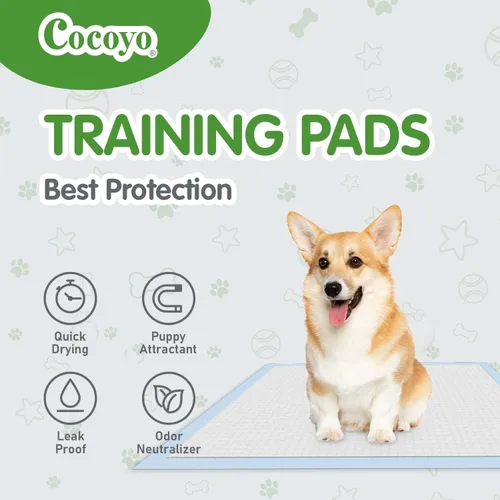 Vista 4 de COCOYO - Almohadillas de entrenamiento ecológicas de bambú Almohadillas para cachorros ecológicas para todos los perros 100 almohadillas súper