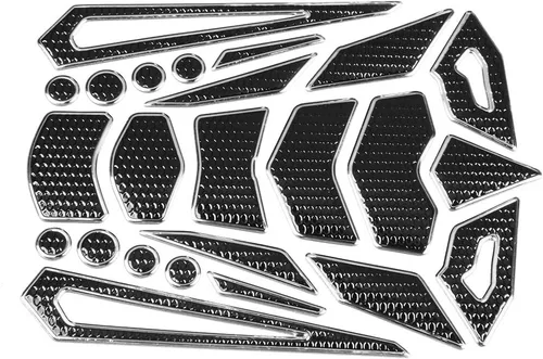 Vista 3 de para protector de motocicleta motocicleta pegatina, goma suave universal motocicleta gas pad pegatinas protector tracción pad (plata)