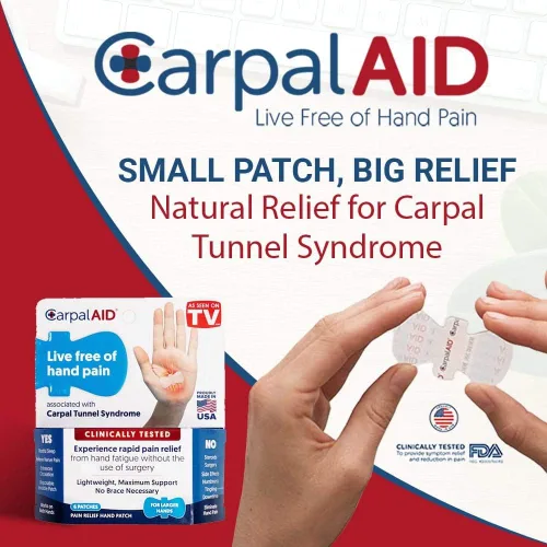 Vista 10 de CarpalAid - Parche Alternativo para Túnel Carpiano - Diseño Innovador Patentado, Adhesivo de Grado Médico para Soporte - Uso Todo el Día Sin