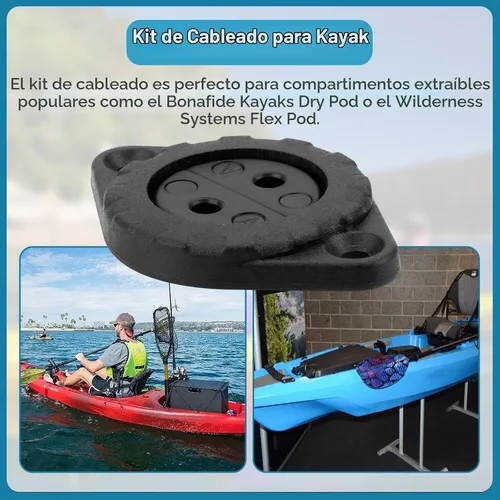 Vista 6 de Kit de cableado a través del casco para kayaks, compatible con cápsulas