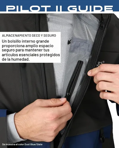 Vista 6 de FROGG TOGGS Pilot 2 Guide - Chaqueta impermeable transpirable de 3 capas Negro/gris carbón