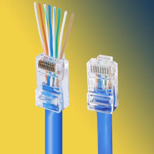 Vista 5 de Conectores de paso RJ45 Cat6, paquete de 130 conectores Ethernet Cat6 Cat5 para cable UTP sólido o trenzado, 100 conectores Cat6 Cat5e, 30 clips