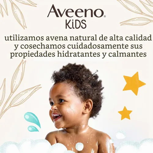 Vista 4 de Aveeno Kids Baño de Burbujas para Piel Sensible 19.2 Onzas