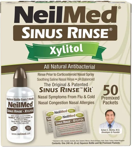 Vista 2 de NeilMed Kit de enjuague sinusal con xilitol, 50 unidades (paquete de 1)