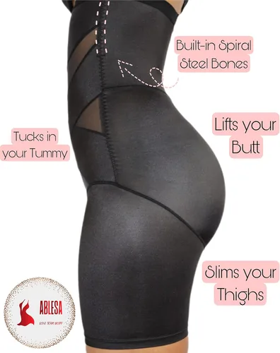 Vista 3 de ABLESA Faja moldeadora de levantamiento de glúteos para mujer, con control de abdomen, moldeadora sin tirantes, talla grande, faja moldeadora