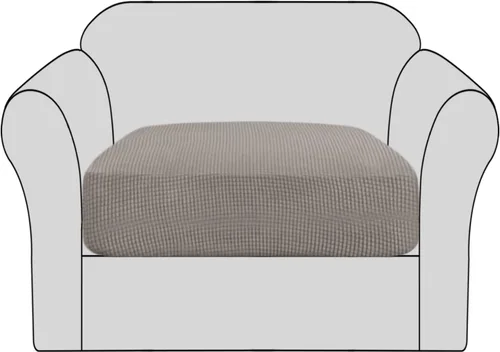 Vista 51 de H.VERSAILTEX - Fundas elásticas para cojín de sofá individual, fundas de asiento para silla de sofá, protector de cojín con tejido jacquard de sarga