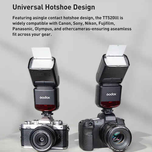 Vista 4 de Godox TT520III Flash universal de zapata caliente para Canon Nikon Sony