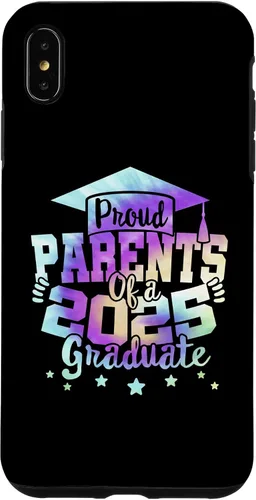 Vista 7 de iPhone 15 Parents of a 2025 Graduate Tie Dye Class Senior Graduation Case