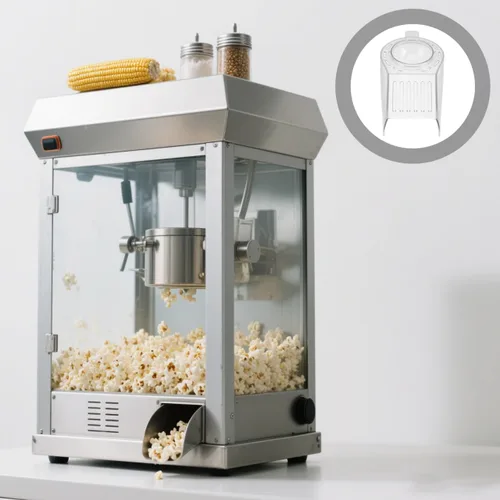 Vista 3 de Tapa de repuesto para máquina de palomitas de maíz, acrílico transparente con ventana de visión, prevención de salpicaduras, resistente al calor