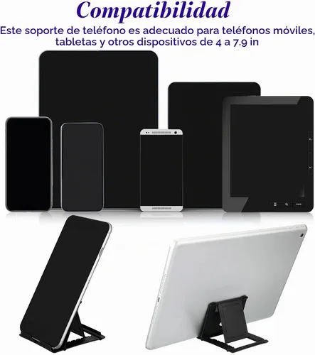 Vista 3 de Macarrie 24 - Soporte universal plegable para tableta, color negro