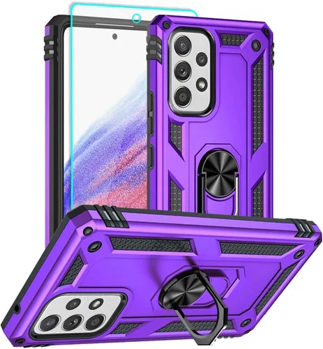 Vista 9 de Funda para Samsung A53 5G, Galaxy A53 5G con protector de pantalla, protección de cuerpo completo, funda de goma duradera para Samsung Galaxy A53