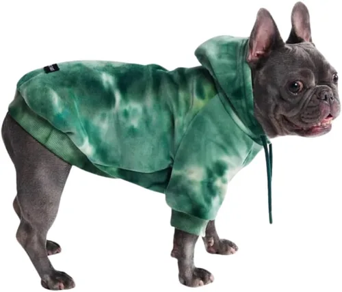 Vista 48 de Spark Paws Sudadera con capucha para perro, suéter de primera calidad para perros pequeños, medianos y grandes Trajes cálidos para bulldogs