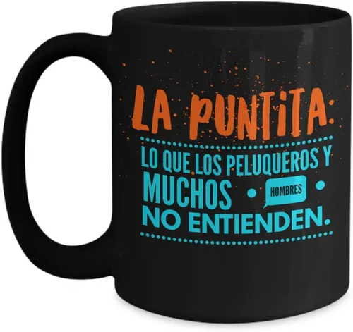 Vista 3 de Taza Café La puntita, taza de café divertidas, tazas personalizadas, taza de café inspiradoras, taza con mensajes positivos.