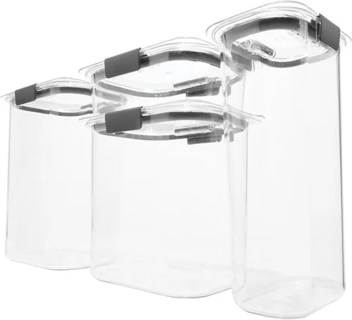 Vista 2 de Rubbermaid Brilliance - Recipientes para almacenar alimentos, libres de bisfenol A, con tapas