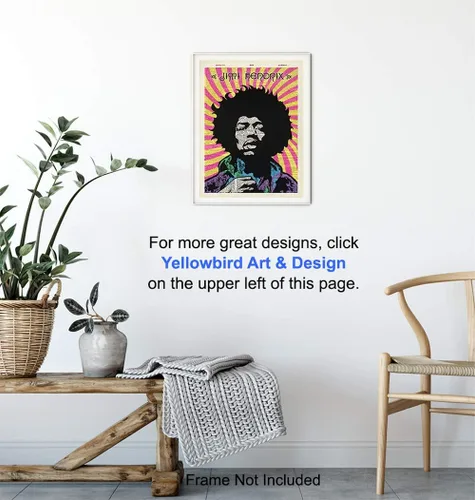 Vista 5 de Jimi Hendrix - Impresión de diccionario psicodélico para pared, foto original de 8 x 10 pulgadas, decoración del hogar, regalo para música