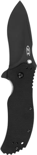 Vista 3 de Cuchillo de bolsillo plegable Zero Tolerance 0350; hoja de acero inoxidable S30V de 3.25 pulgadas con acabado DLC de tungsteno negro; escalas
