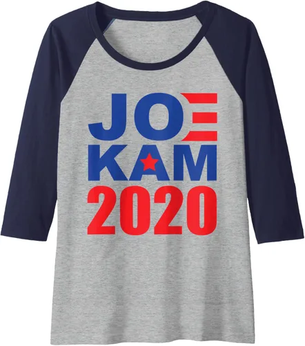 Vista 5 de Biden Harris 2020 Team Camiseta de béisbol raglán JOE KAM, Negro, S
