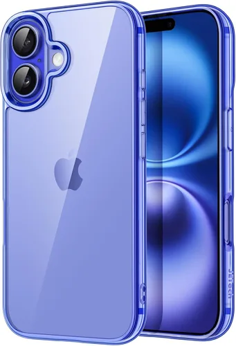 Vista 11 de JETech Funda para iPhone 16, antiamarilleo, color negro Shockproof Protection, Scratch Resistant Hard PC Back, Durable Transparent TPU Bumper