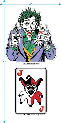Vista 3 de Popfunk Classic The Joker Supervillain T Shirt & Stickers