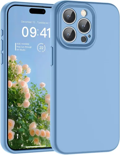Vista 62 de SUPFINE - Funda diseñada para iPhone 12, silicona líquida premium con [forro de microfibra suave antiarañazos][protección de cámara mejorada], funda