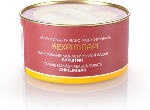 Vista 3 de Incienso Monástico Puro del Monte Athos con la Auténtica Receta Tradicional 3.53 oz (Ambar)