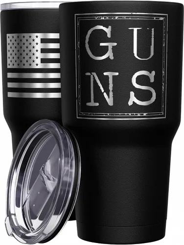 Vista 15 de We The People Holsters - Vaso térmico de 30 onzas, 0% Liberal, Negro