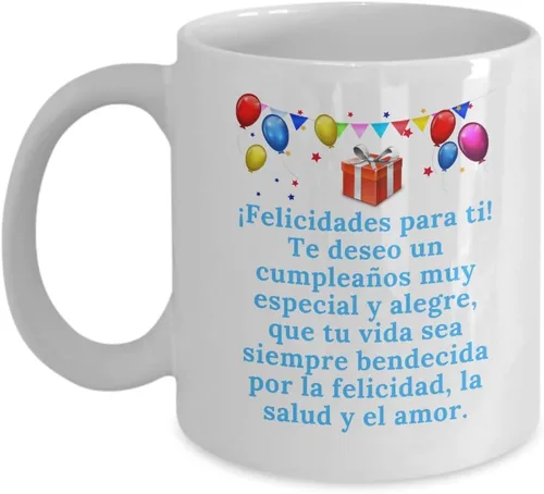 Vista 5 de Taza de regalo de cumpleaños Feliz Cumple regalos Sorpresa para novio oh novia Feliz cumpleaños decoraciones para hermano hermana
