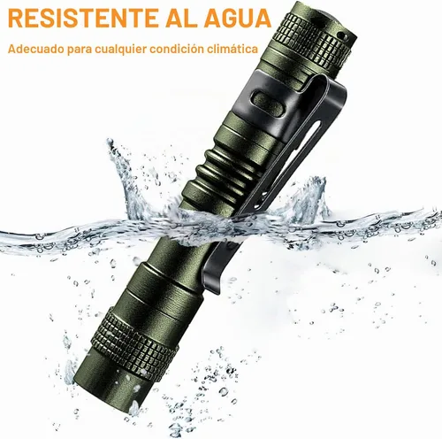 Vista 5 de Beieverluck 20 paquetes de linterna de bolsillo con clip, mini linterna pequeña impermeable con LED para campamento, inspección, trabajo y Verde