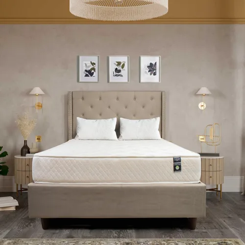 Vista 10 de Colchón Queen de 8 pulgadas, color blanco, espuma elástica Visco, colchón de espuma de alta densidad, cubierta superior de poliéster de primera