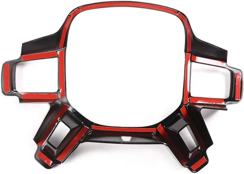 Vista 9 de Para Land Rover Defender 110 2020 Accesorios ABS Interior Volante Decoración Cubierta Trim Accesorios de coche (negro)