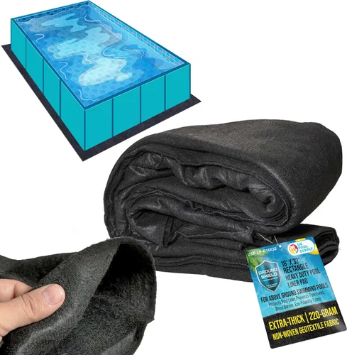 Vista 13 de U.S. Pool Supply Ground Shield - Almohadilla para revestimiento de piscina redonda de 12 pies de servicio pesado para piscinas sobre el suelo