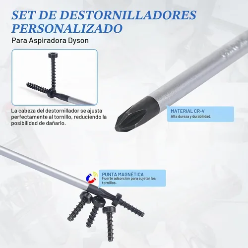 Vista 5 de Botón de interruptor de gatillo de metal de repuesto compatible con aspiradora Dyson V10 V11 SV12 SV14, accesorios de reparación de botón