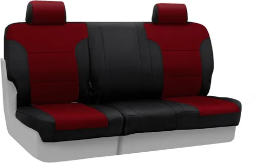 Vista 32 de Coverking Funda de asiento de cubo manual 50/50 de ajuste personalizado para modelos seleccionados de Nissan Frontier - Neosupreme Solid (negro)