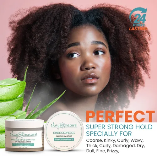 Vista 3 de Perfect Edge Control, 24 horas de duración, fortalece la línea del cabello, gel para el cabello a base de agua, 3.53 onzas líquidas