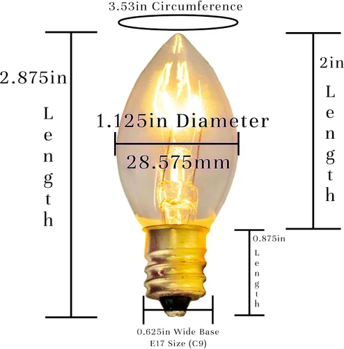 Vista 7 de EST. LEE DISPLAY L D 1902 Cadena de luces C9 de cerámica para interiores y exteriores, bombillas de repuesto de Navidad E17, enchufe C-9