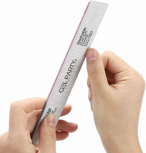 Vista 50 de GELPARTY - Limas de uñas profesionales de grano 80/80 cuadradas, paquete de 12 tablas de esmeril lavables de doble cara, grano extra grueso