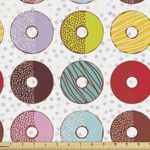 Vista 21 de The Yard - Tela multicolor Lunarable con estampado digital.