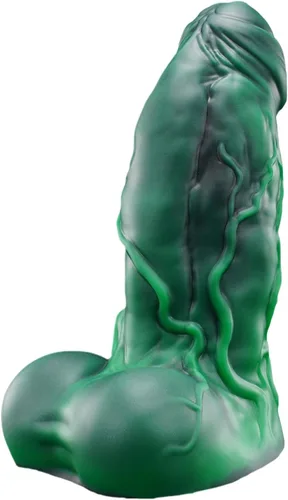 Vista 7 de Nothosaur Banner - Consolador luminoso de monstruo de fantasía realista de 6.1 pulgadas con puntos de onda de fricción con fuerte ventosa para punto