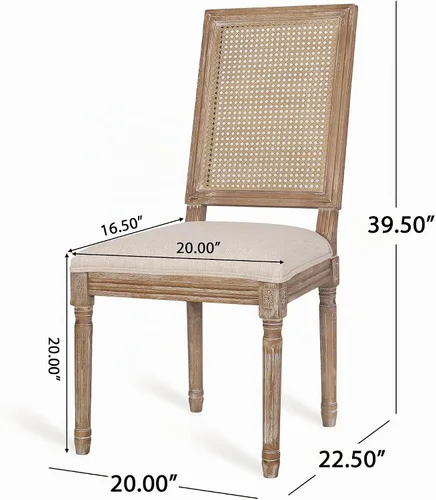 Vista 3 de Christopher Knight Home Regina Silla de comedor, madera, beige + natural