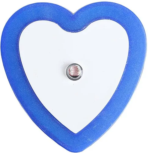 Vista 10 de ausuky 0.5W Plug-in Auto Sensor Control LED Noche Luz Lámpara Dormitorio Pasillo Corazón en forma de Corazón (blanco)