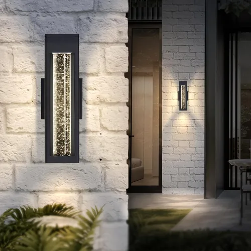 Vista 9 de ASD Lámpara LED de pared de vidrio de burbujas de 14 pulgadas 12 W, 300 lúmenes, 3000 K, 5000 K, 120 V, 3CCT, impermeable, regulable