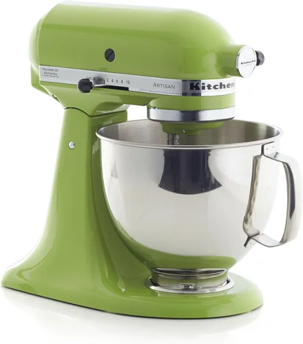 Vista 30 de KitchenAid KSM150PSCV Artisan Series Batidora de pie de 5 cuartos con escudo vertedor - Caviar