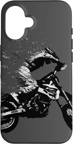 Vista 32 de Motocross Jumping Dirt Bike Rider Vintage Enduro Case for iPhone 17