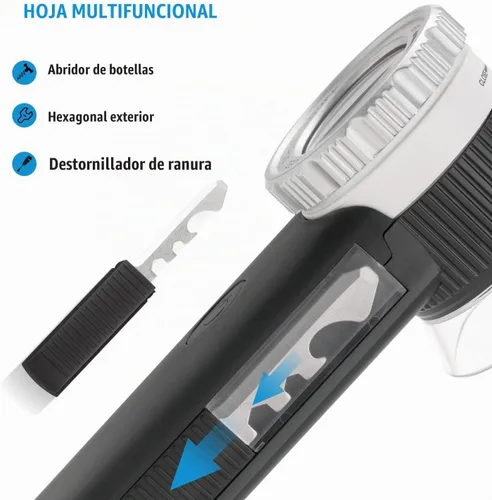 Vista 3 de Lupa de joyería 30X con 7 luces, lupa de mano plegable recargable por USB con linterna de evaluación de jade para evaluación de joyas, monedas