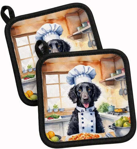 Vista 118 de Caroline's Treasures Coton de Tulear El Chef Par de Agarraderas de Ollas de Cocina Resistentes al Calor Juegos de Agarraderas de Ollas Almohadillas