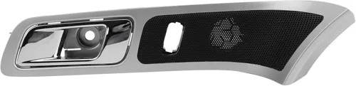 Vista 98 de TRQ Manija de puerta interior delantera izquierda cromada y negra para el lado del conductor compatible con Ford F-150 2012-2014