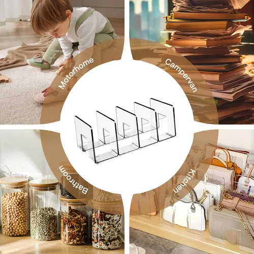 Vista 5 de Zapatero de acrílico transparente para niños, zapatero pequeño, organizador de zapatos de bebé, organizador de zapatos para niños con 4 secciones